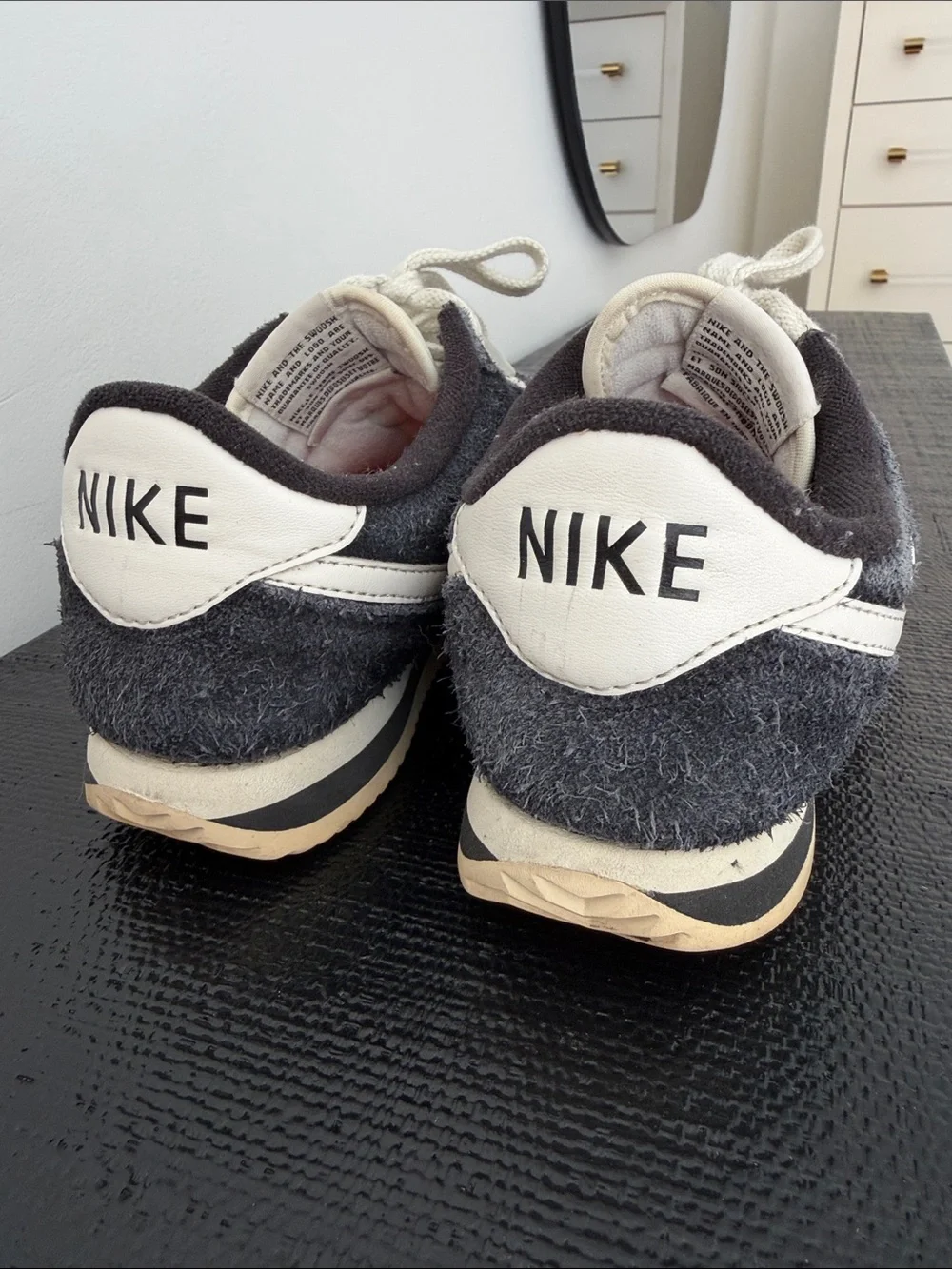 Nike Black & White Vintage Runner Sneakers
